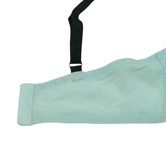 VICTORIA'S SECRET Dream Angels Lined Demi Light aqua Underwire bra 38DD/38E - Picture 8 of 11